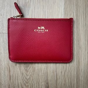 COACH coin purse with card slot and keyring